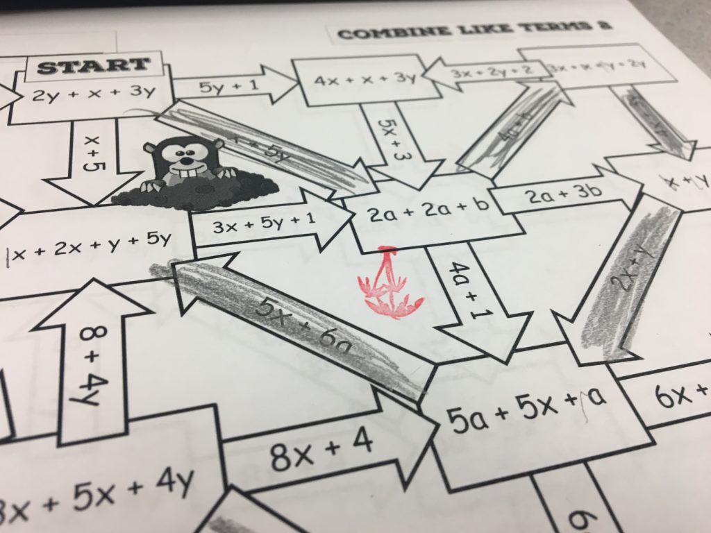 23 Combining Like Terms Activities That Rock - Idea Galaxy With Combining Like Terms Practice Worksheet