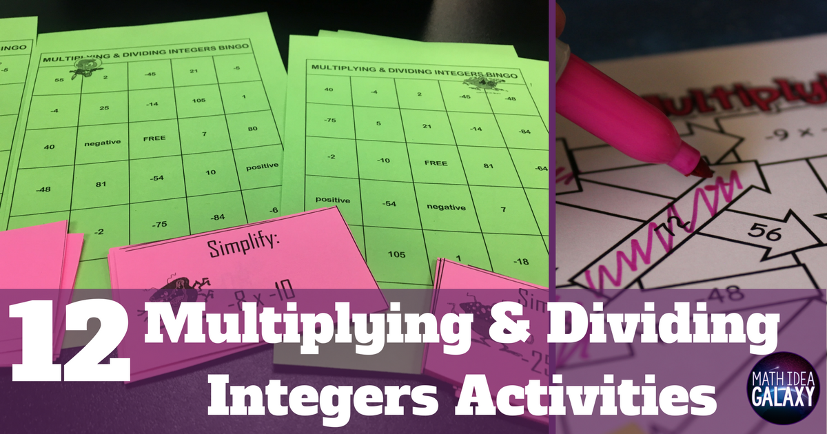 12 Activities to Practice Multiplying and Dividing Integers - Idea Galaxy