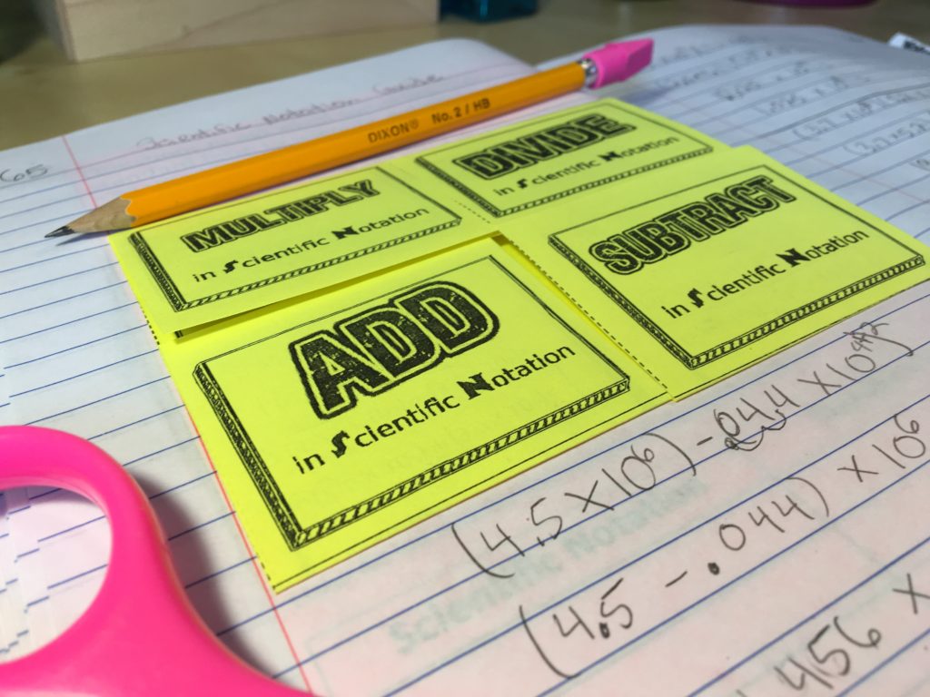How to teach scientific notation with interactive notebooks - Idea Galaxy