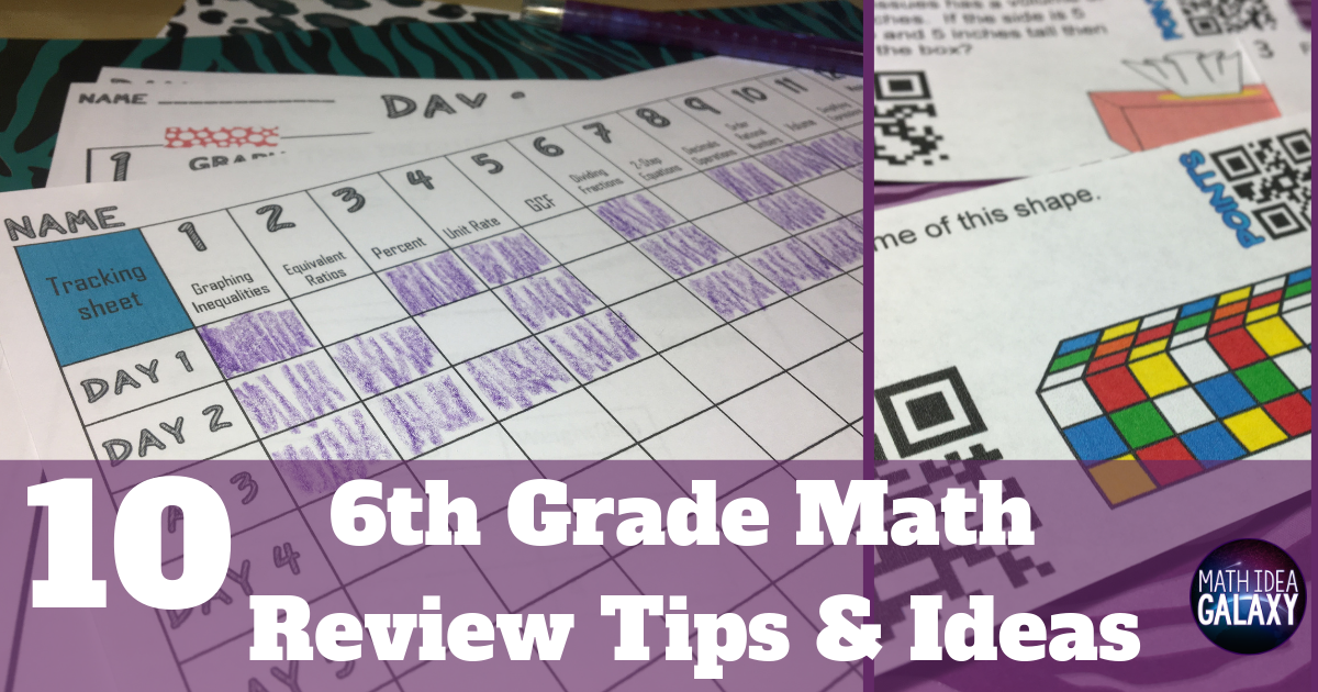 10 Ideas for 6th Grade Math Test Prep - Idea Galaxy
